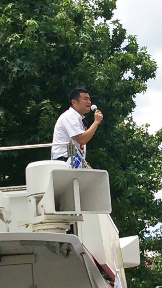 かわの義博、北九州市での街頭演説
